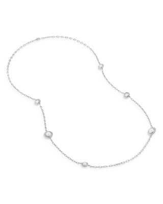 Pearl Classics Station Chain Necklace in Sterling Silver, 3mm