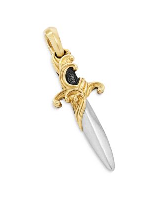 David Yurman - Men's 18K Yellow Gold Waves Dagger Amulet Pendant