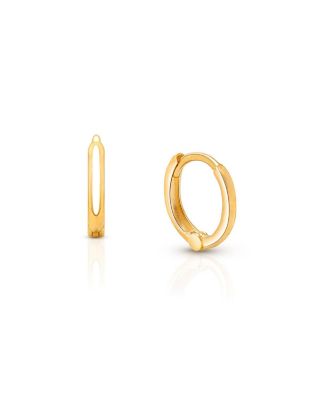 Tiny Blessings - Girls' 14K Gold Classic Tiny 9mm Huggie Hoop Earrings - Baby, Little Kid, Big Kid