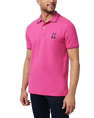 Shop Psycho Bunny Lenox Pique Short Sleeve Polo Shirt In Fuchsia Purple