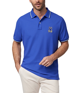 Shop Psycho Bunny Lenox Pique Short Sleeve Polo Shirt In Royal Blue