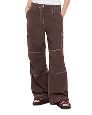 Whistles Lorna Cargo Trousers In Chocolate