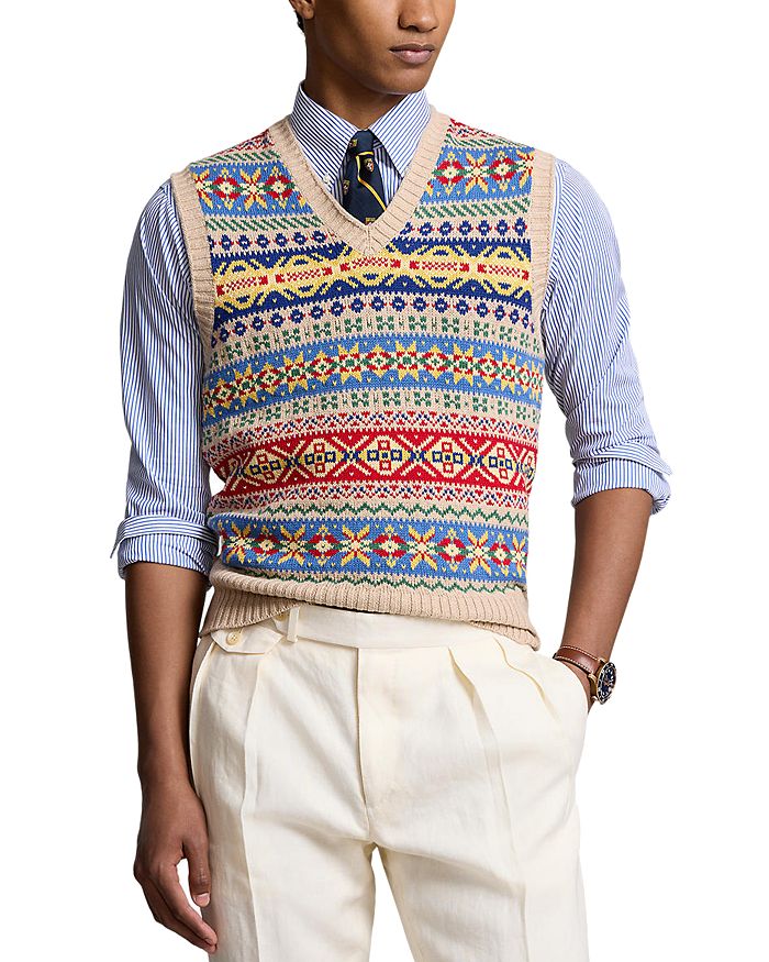 Ralph lauren fair isle sweater vest hotsell