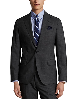 Polo Ralph Lauren Polo Soft Tailored Glen Plaid Wool Suit In Charcoal