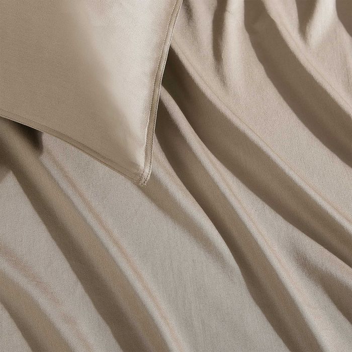 Calvin Klein Earth Collection Cotton Sateen 3 Piece Duvet Cover Set, Queen In Light Brown