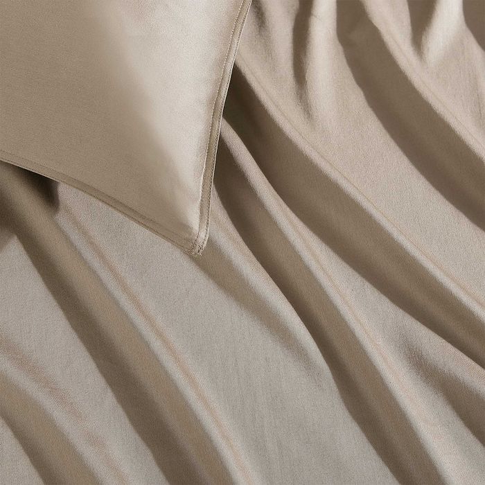 Shop Calvin Klein Earth Collection Cotton Sateen 3 Piece Duvet Cover Set, Queen In Light Brown