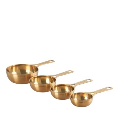 Stainless Steel Gold Tone Measuring Cups, Set of 4