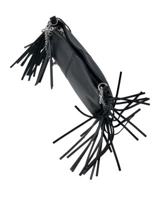 Miss M Fringed Leather Clutch