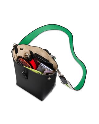 Roseau XS Leather Crossbody Bucket Bag