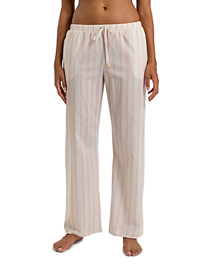 Shop Hanro Dreamy Stripe Pajama Pants In Pastel Stripe