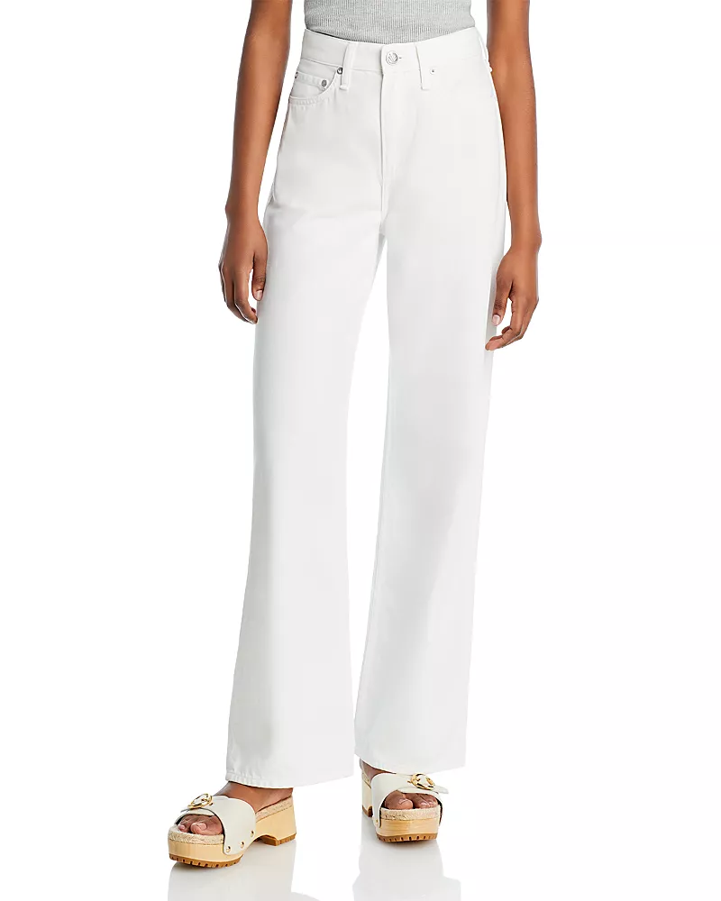 rag & bone Featherweight Logan High Rise Jeans in Optic White
