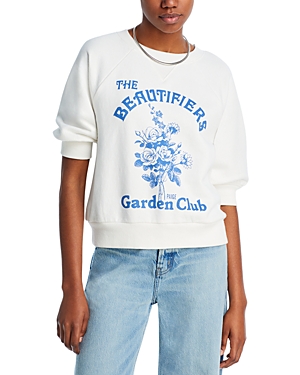 Shop Paige Queenie Graphic Garden Club Sweatshirt In White