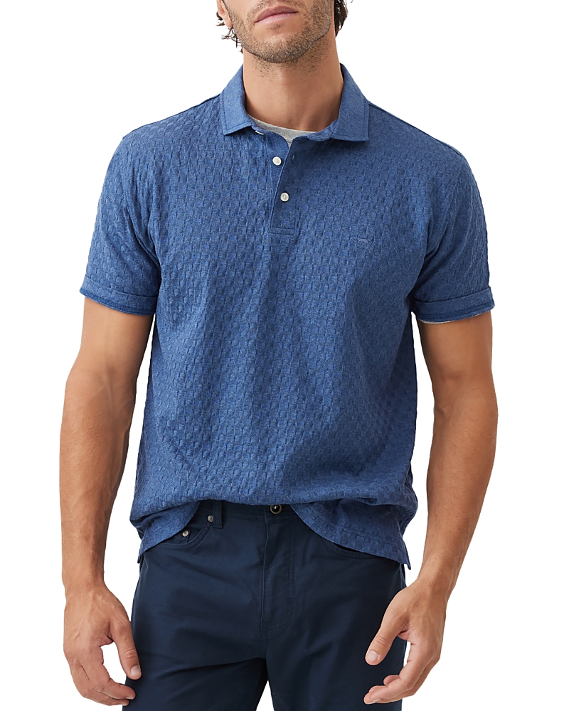 Rodd & Gunn Huntsbury Texture Polo In Ocean