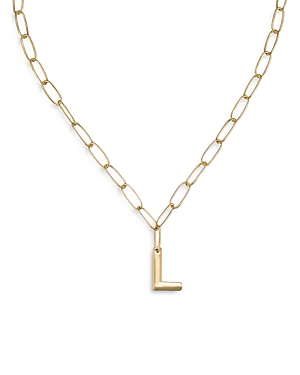 Shop Ettika Paperclip Link Chain Initial Pendant Necklace In 18k Gold Plated, 18