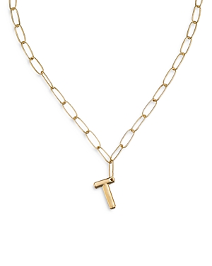Shop Ettika Paperclip Link Chain Initial Pendant Necklace In 18k Gold Plated, 18 In T