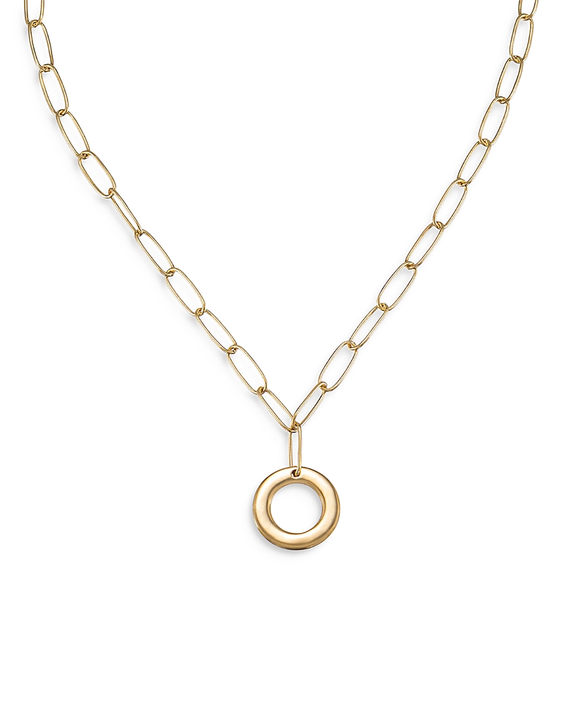Ettika Paperclip Link Chain Initial Pendant Necklace in 18K Gold Plated, 18 · OS
