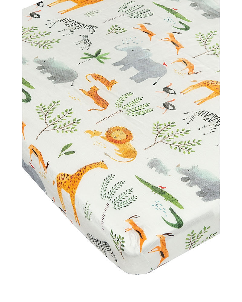 Shop Loulou Lollipop Fitted Crib Sheet In Safari