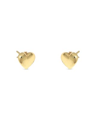 Bloomingdale's Fine Collection Polished Puff Heart Stud Earrings in 14K Yellow Gold