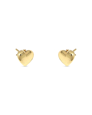Bloomingdale's Polished Puff Heart Stud Earrings in 14K Yellow Gold