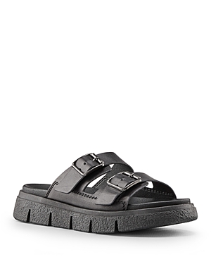 Shop Cougar Women's Piera Buckle Strap Slide Sandals In Black