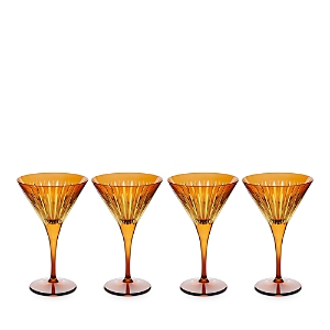 L'objet Set Of 4 Martini Glasses In Amber