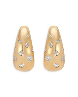 Hammered Mixed Shapes Hoop Earrings