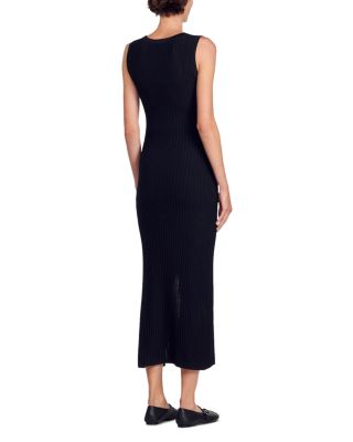 Sandro Evy Embellished Asymmetric Knit Midi Dress | Bloomingdale's Women