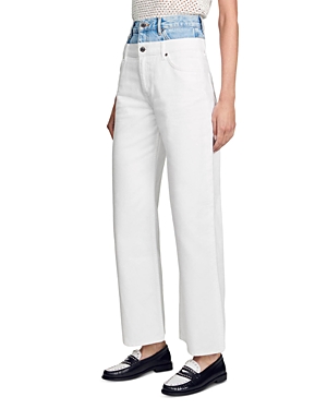 Galina High Rise Straight Leg Jeans in White