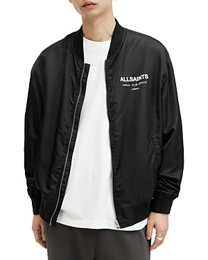 Shop Allsaints Underground Bomber Jacket In Black