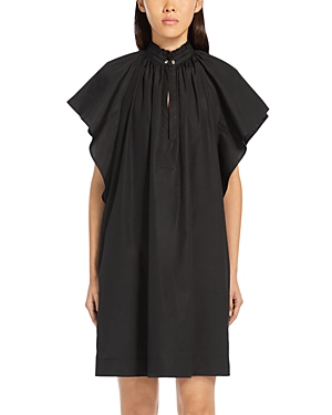 Shop Max Mara Studio Sospiro Flared Mini Dress In Black