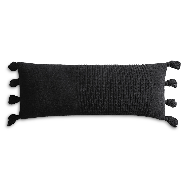 Sunday Citizen Braided Pom Pom Lumbar Pillow In Black