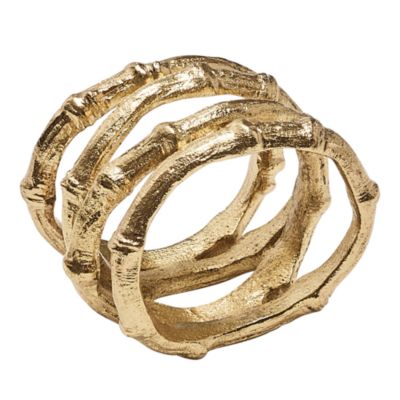 Kim Seybert Bamboo Napkin Ring in Gold