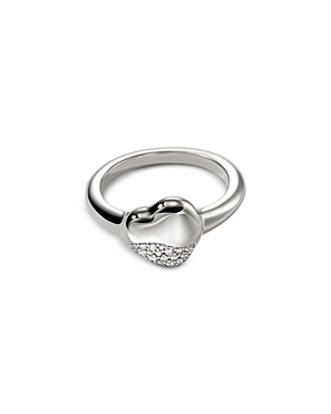 Shop John Hardy Sterling Silver Pebble Diamond Heart Ring