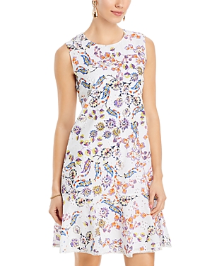 Shop Kobi Halperin Daniela Sleeveless Dress In Ivory Multi