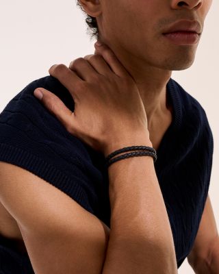 Sterling Silver & Leather Bracelet