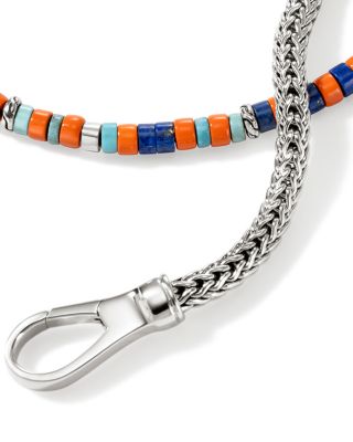 Sterling Silver Heishi Mixed Stone Beaded Double Wrap Bracelet