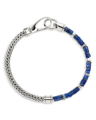 Sterling Silver Heishi Gemstone Chain Bracelet