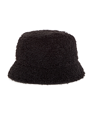 Shop Apparis Amara Faux Shearling Bucket Hat In Black