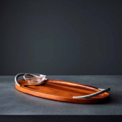 Braid Serving Board with Dish