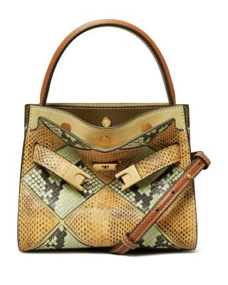 Tory Burch Petite Lee Radziwill Diamond Exotic Double Bag