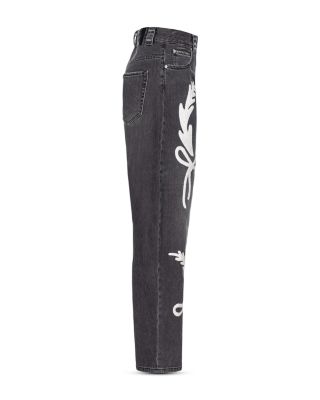 PINKO Eloise Ricamato High Rise Egg Jeans in Zdg
