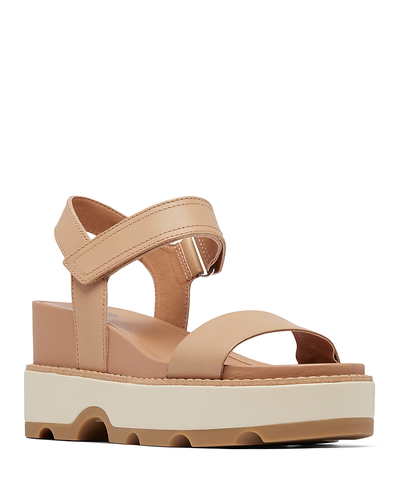 Sorel Joanie Iv Ankle Strap Platform Wedge Sandal In Brown