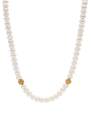Shop Capucine De Wulf Berry Single Strand Necklace, 16 In Pearl/gold