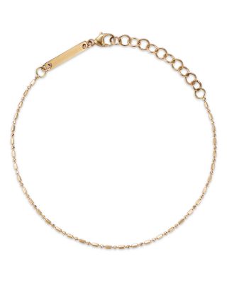 Zoë Chicco - 14K Yellow Gold Simple Gold Tube & Bead Link Bracelet