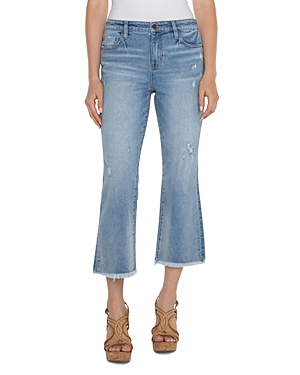 Liverpool Los Angeles Hannah Mid Rise Cropped Flare Jeans in Laramie