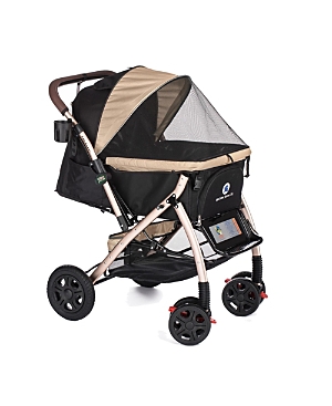 Pet Rover Babies' Extra Long Premium Pet Stroller In Black