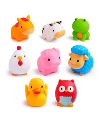 Munchkin - Farm Animal Squirts Bath Toys, 8 Pack - Ages 12 Months+