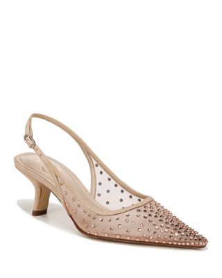 Sam Edelman - Women's Biankas Pointed Toe Embellished Slingback Pumps