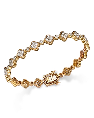 Bloomingdale's Diamond Mini Cluster Link Bracelet In 14k Yellow Gold, 2.50 Ct. T.w.