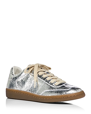 Shop Aqua Women's Dafne Lace Up Low Top Sneakers - 100% Exclusive In Silver